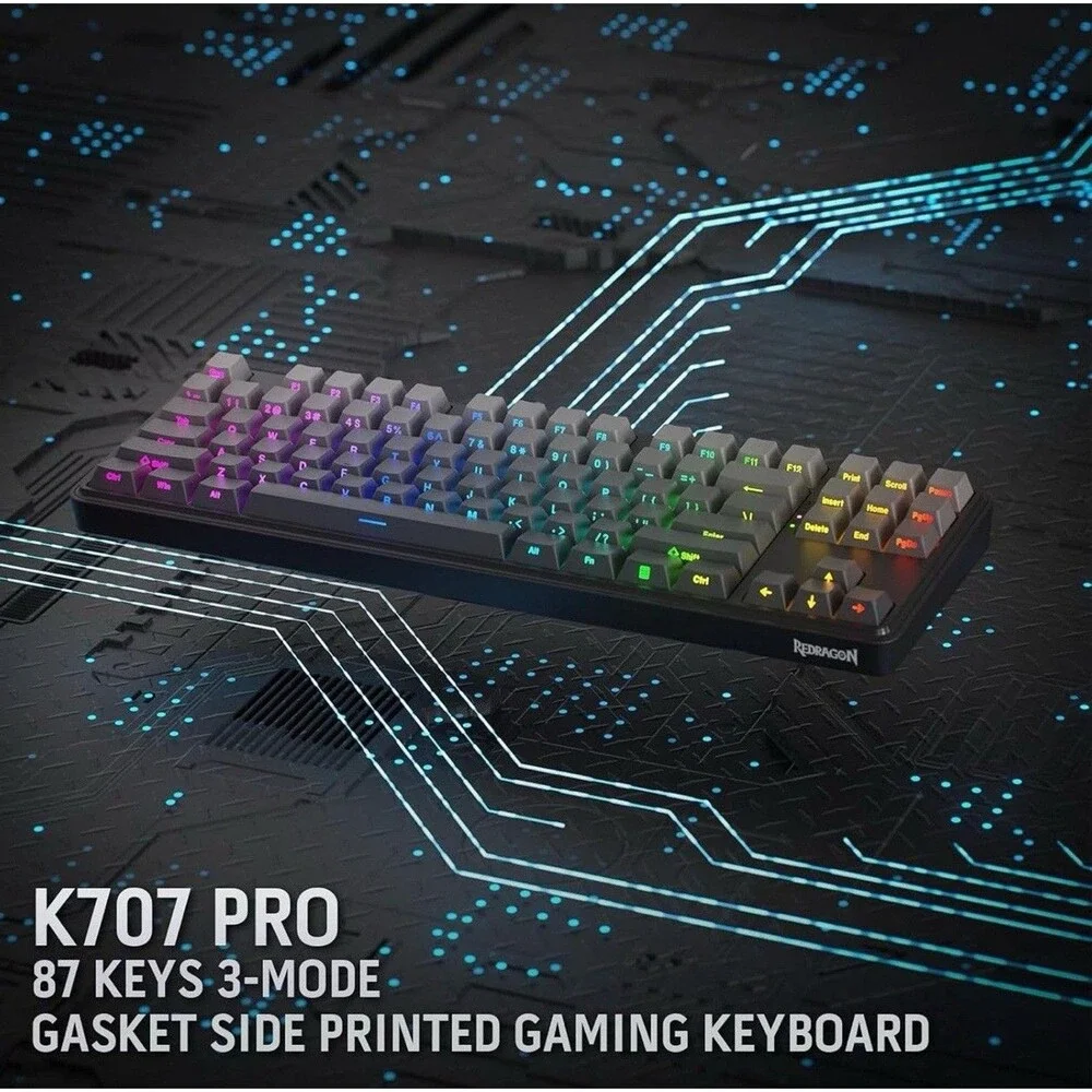 Redragon K707 PRO GB 80% Gasket RGB Gaming Keyboard,